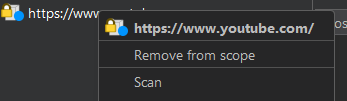 Excluding a target from scope