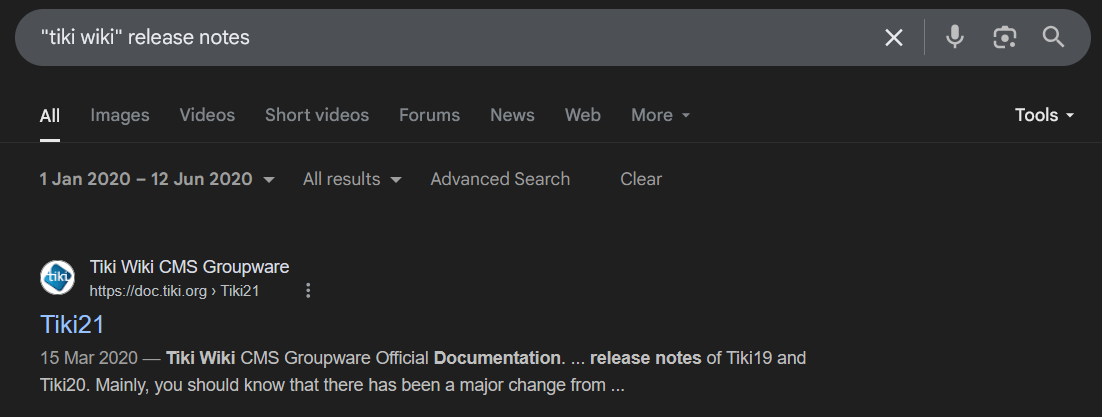 Using a custom date range to identify the CMS version